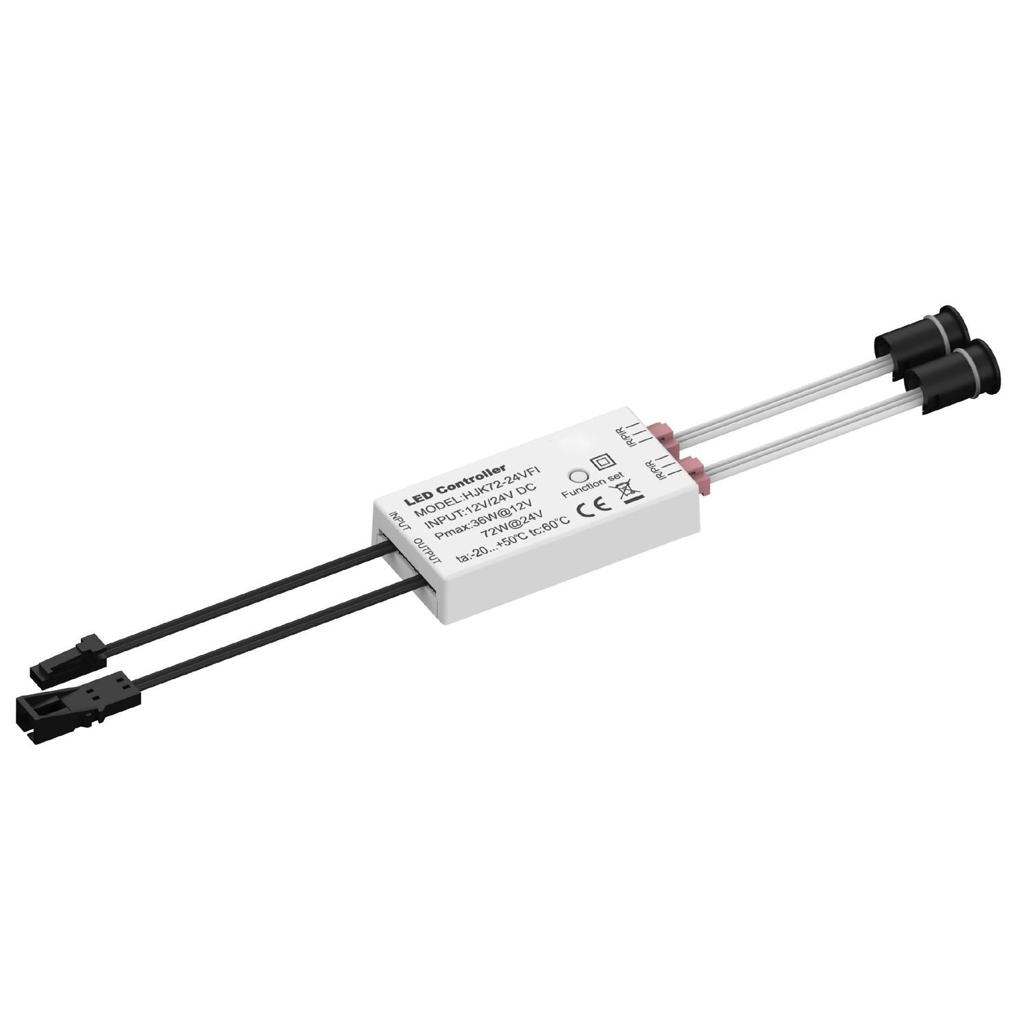 Led IR ontvanger + 2 sensors 12V max 36w